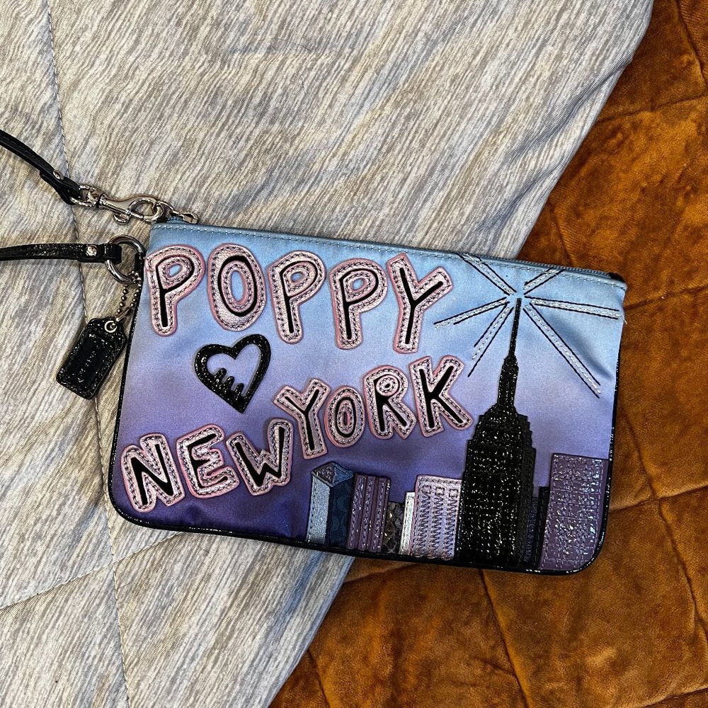 Coach Poppy New York Wristlet